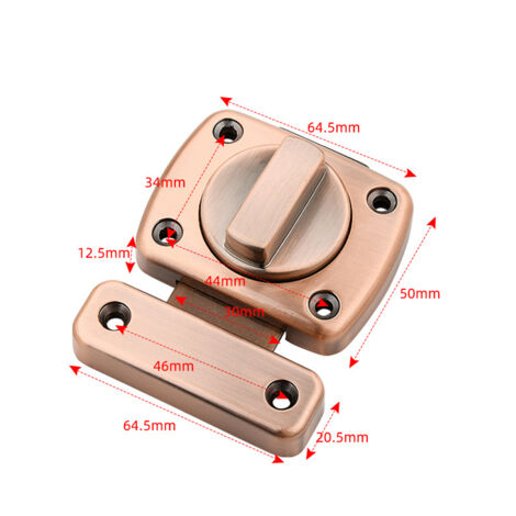 Door Lock（L）Sliding Barn Bar Door Lock Hook and Eye Door Buckle Wood Fence Black Door Lock Window Door Lock Internal Door Lock