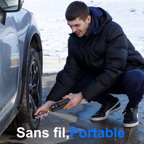 Car Tire Inflator 150PSI Bicycle Pump Mini Portable Air Compressor for Car, Bike, Auto Shut-Off with Presta and Schrader Valve