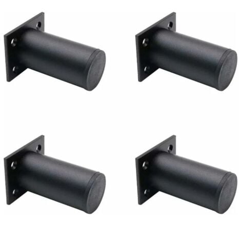 (Black) 4 Matte Furniture Legs, 80mm Aluminum, TV Cabinet Legs, Suitable for Cabinet Coffee Tables, Furniture Sofa Support Legs