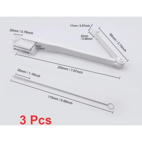 3 Pcs Multi-Purpose Bottle Brush - 3 Bottle and Straw Brushes, Crevice Brush, for Home, Kitchen and Bathroom