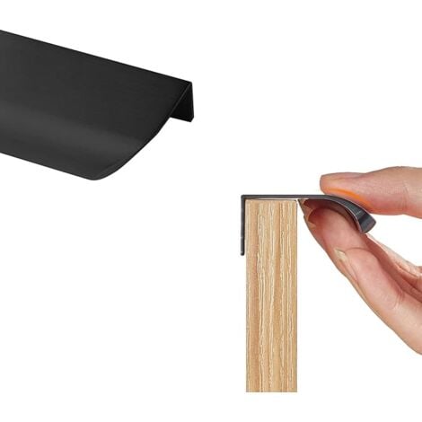 2Pcs Sliding Door Handle, 120mm Black Cabinet Handle, Modern Furniture Drawer Handle, for Wardrobes, Drawers, Balcony Doors
