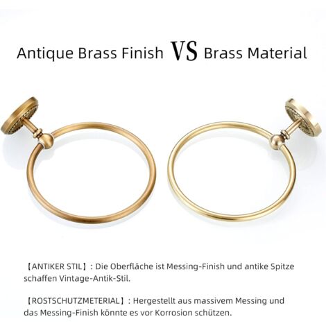 Antique Towel Ring,Retro Brass Towel Holder,Vintage Towel Ring with Drilling