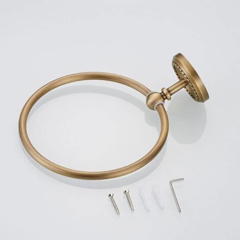 Antique Towel Ring,Retro Brass Towel Holder,Vintage Towel Ring with Drilling