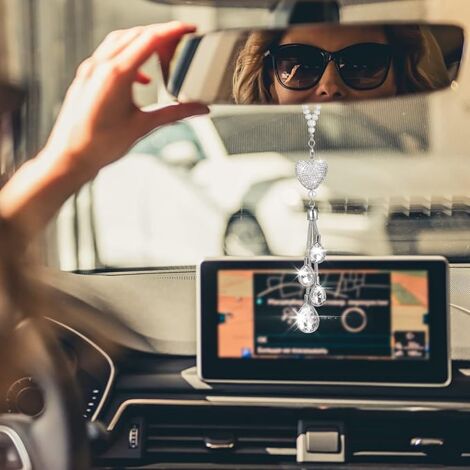 Car Mirror Hanging Accessories , Car Rearview Mirror Decor,Cute Crochet Orchid