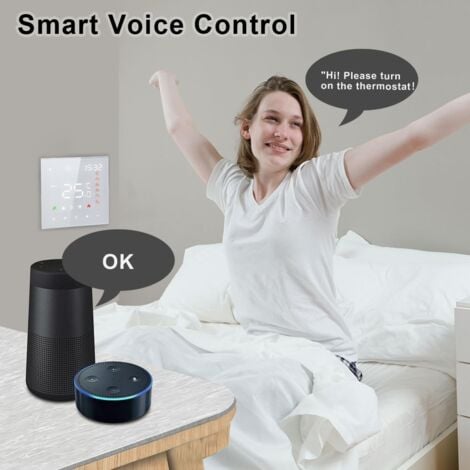 Alexa Google Voice Control Programmable Electric Floor Heating Smart Room WiFi Wireless Thermostat - Smart Thermostat, Floor Heating Thermostat