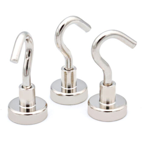 6 Pack Magnetic Hooks, 2kg+ Strong Magnets with Fridge Hooks, Heavy Duty Ceiling Cruise Hooks, Magnetic Storage Hooks