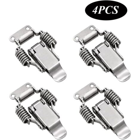 12Pcs Stainless Steel Spring Loaded Toggle Latches With 48Pcs Mounting Screws AUHOKY Case Box Chest Trunk Latch Catches Hasps Clamps 72mm Overall Length 1