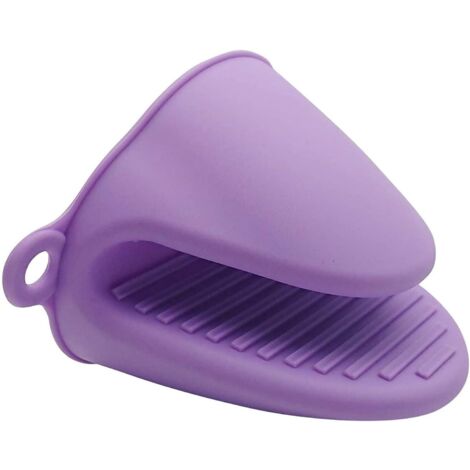 (Purple, 2pcs) Silicone Oven Mitts, Ready to Use in Pots or in the Kitchen as Pot Holders or Cake Stands Oven Mitts and Glove Holders