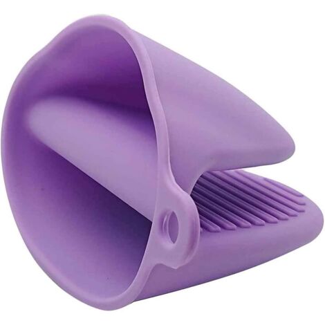 (Purple, 2pcs) Silicone Oven Mitts, Ready to Use in Pots or in the Kitchen as Pot Holders or Cake Stands Oven Mitts and Glove Holders