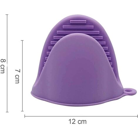 (Purple, 2pcs) Silicone Oven Mitts, Ready to Use in Pots or in the Kitchen as Pot Holders or Cake Stands Oven Mitts and Glove Holders