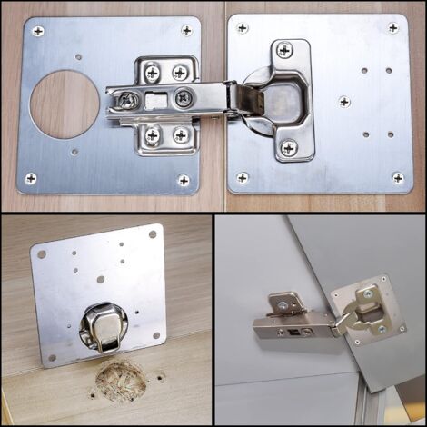 LC LICTOP 3.5 Inch Door Hinge Repair Plates Kit, Stainless Steel Hinge