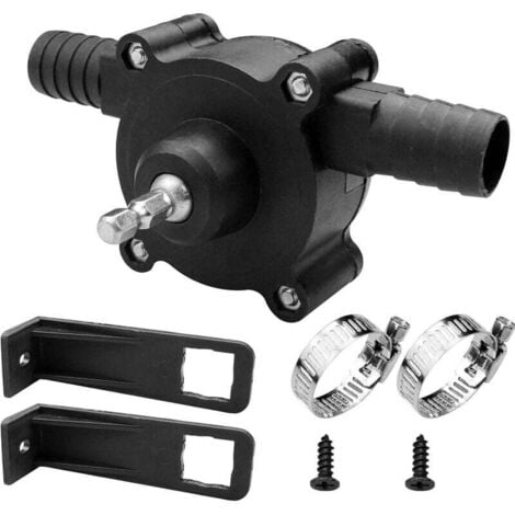 Hand Pump Mini Portable Hand Pump Self-Priming Portable Drill Pump with Two Connections for Aquariums Ponds Fountains Gardens
