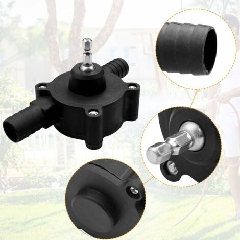 Hand Pump Mini Portable Hand Pump Self-Priming Portable Drill Pump with Two Connections for Aquariums Ponds Fountains Gardens