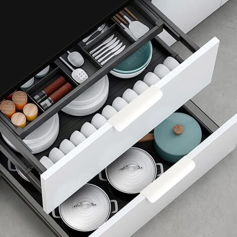 4 Pieces Kitchen Cabinet Handle,Invisible Furniture Drawer Handles,Concealed Door Handles Flush Recessed Handle for Drawers Cabinet Doors,Dresser