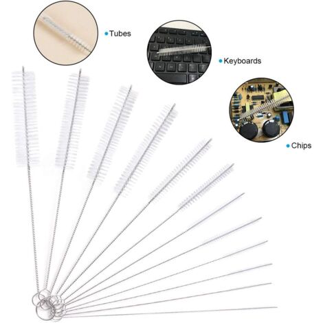 12pcs Tube Cleaning Brush, Tube Cleaning Brush for Glass Bottle Baby Feeding Bottle Kettle Keyboard, Pipe Cleaning Brushes