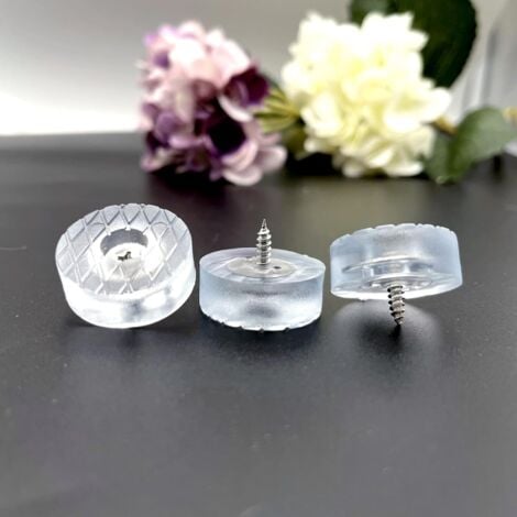 20pcs 30mm Round Silicone Floor Protector Pads, Non-Slip Silent Floor Protectors with Screws, Suitable for Sofa Legs, Chair Cushions