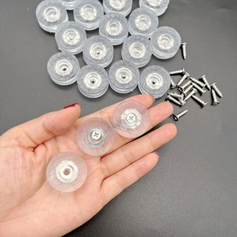 20pcs 30mm Round Silicone Floor Protector Pads, Non-Slip Silent Floor Protectors with Screws, Suitable for Sofa Legs, Chair Cushions