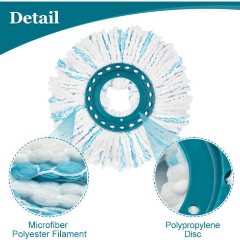 3 x Leifheit Spin Mop Pads Replacement Pads Microfiber Wet & Dry Mop Head Accessories
