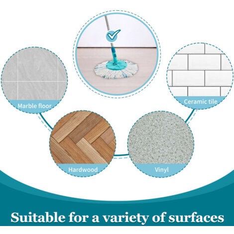 3 x Leifheit Spin Mop Pads Replacement Pads Microfiber Wet & Dry Mop Head Accessories