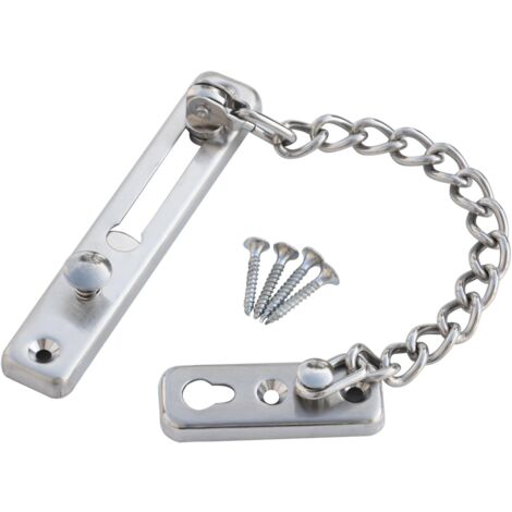 1PCS Silver Chain Sliding Security Lock - Door Lock - Door Lock - Interior Sliding Door - Exterior Gate Lock - Door Latch