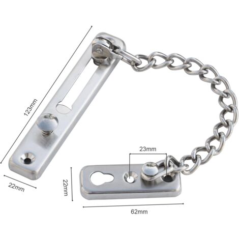 1PCS Silver Chain Sliding Security Lock - Door Lock - Door Lock - Interior Sliding Door - Exterior Gate Lock - Door Latch