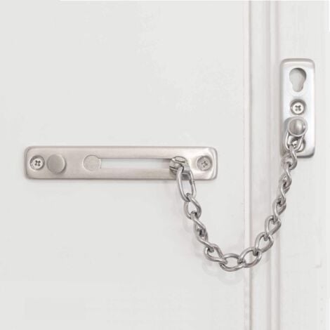 1PCS Silver Chain Sliding Security Lock - Door Lock - Door Lock - Interior Sliding Door - Exterior Gate Lock - Door Latch