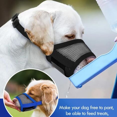 5.5 7.9 inch Black Adjustable Anti Bark Muzzle with Self Adhesive Mesh RingAdjustable Anti Bark Muzzle