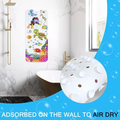 Cartoon Bath Mat, Non-Slip Bathtub Mat with Suction Cup Shower Mat -69x38cm