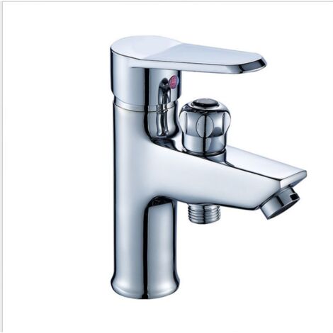 Single hole hot and cold faucet