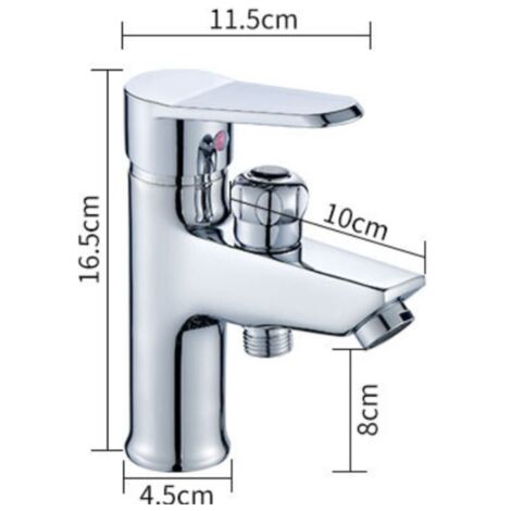 Single hole hot and cold faucet