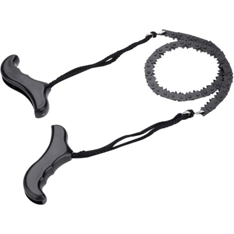Portable Hand Chainsaw Lightweight Metal Manual Chain Saw Outdoor Emergency Survival Accessory