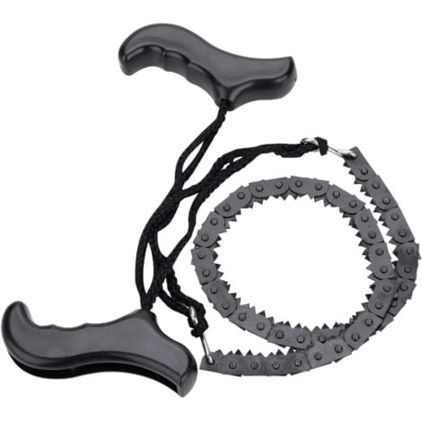 Portable Hand Chainsaw Lightweight Metal Manual Chain Saw Outdoor Emergency Survival Accessory