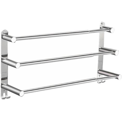 Retractable Bathroom Towel Rack 43-75cm, Stainless Steel Wall