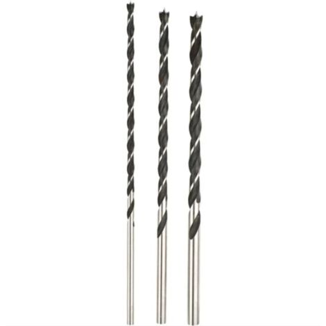 3-piece wood drill bit set 8 mm, 10 mm, 12 mm Total length 300 mm (1/3)