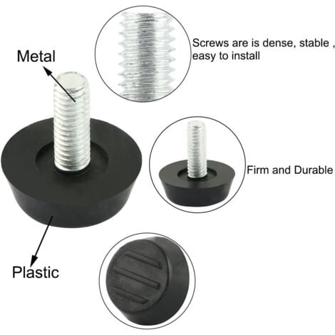 20pcs M6 x 20mm Adjustable Furniture Leveling Feet Adjustable Foot Pad Furniture Leg Table Chair Base Floor Protection Screw Glide