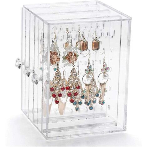 PATIKIL 6-Piece Acrylic Earring Display Stand - Jewelry Holder Organizer For Storage & Photography, Transparent