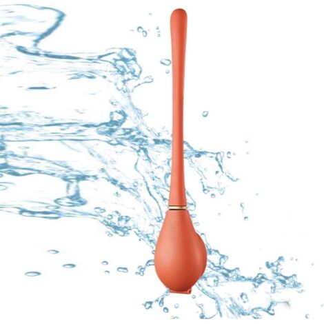 Silicone Toilet Brush Holder, Wall Mounted Toilet Brush, Flexible Silicone Toilet Brush, Bathroom Toilet Brush with Quick Drying Holder for Wall Mounting without Drilling (Orange)