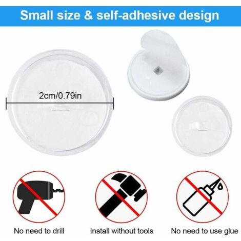 50 Pcs Ceiling Hook Adhesive Hook 20mm Plastic Hook Without Drilling Ceiling Mounting Hook Adhesive Wall Hook Ceiling Hanging Hook