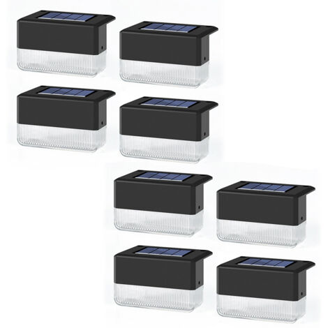 8 Pack Solar Railing LED Lights, Solar Lights Outdoor, Solar Step Light ...