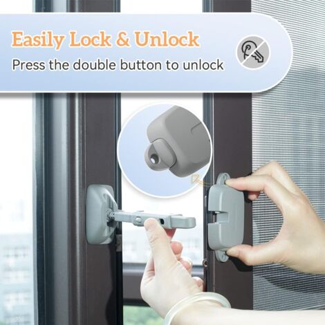 Grey Adjustable Window Space Size Baby Window Limiter, Childproof ...