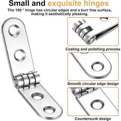 8 Pcs 180 Degree Folding Hinges, Drop-Down Hinges, Freestanding Door ...