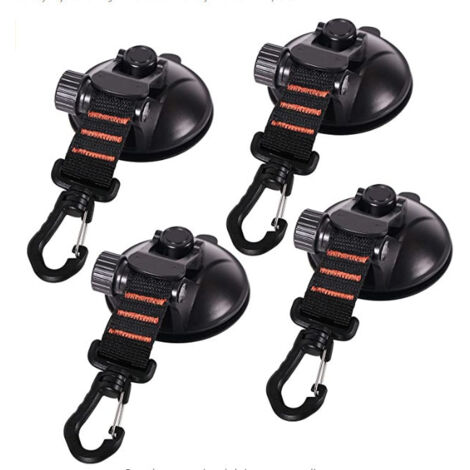Pack of 4 suction cup anchors with suction cup attachment for car ...