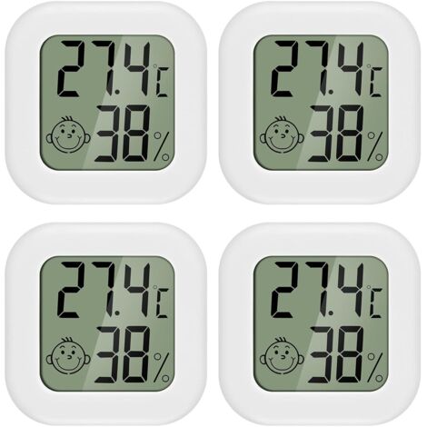 4 Piece Mini Lcd Thermometer Hygrometer Indoor Home Thermometer 