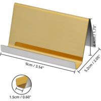 Metal Business Card Holder 2-Pack - Wine And Gold Desktop Organizer