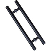 Sliding Door Handle, Double Sided H Shape, Heavy Duty Swing Door Handle, Black Length 600mm Hole Spacing 400mm