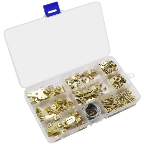 Bilderaufhänger-Set, 100 Stück Mit Nägeln - Für Trockenbau, 3 Größen (22,7 Kg, 13,6 Kg, 9,1 Kg)