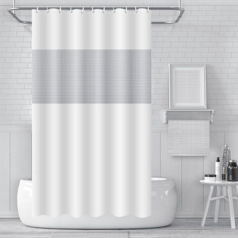 Wasserdichter Duschvorhang Aus Polyester – 183 X 183 Cm Mit 12 Haken