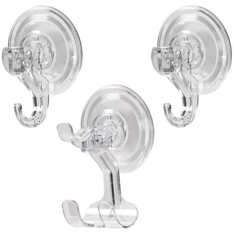 Saugnapf-Duschhaken 2er Set – Weiß, Für Luffa, Handtuch, Bademantel, Wasserdicht