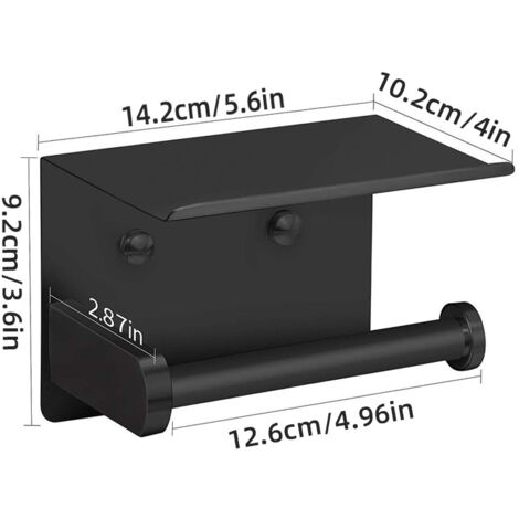 Toilettenpapierhalter Mit Handyablage - Edelstahl Doppelrollen-Halter