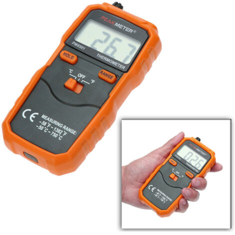 Digitales K-Typ Thermometer 2-Kanal – Messbereich -50 Bis 1300°C, Mit 2 Sensoren & Differenzanzeige